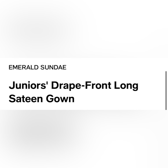 ⚠️⚠️Juniors' Drape-Front Long Sateen Gown⚠️⚠️ - Picture 5 of 6
